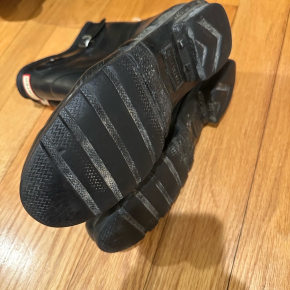Hunter Original short boots Black Gloss Rainboits 8M/9F size